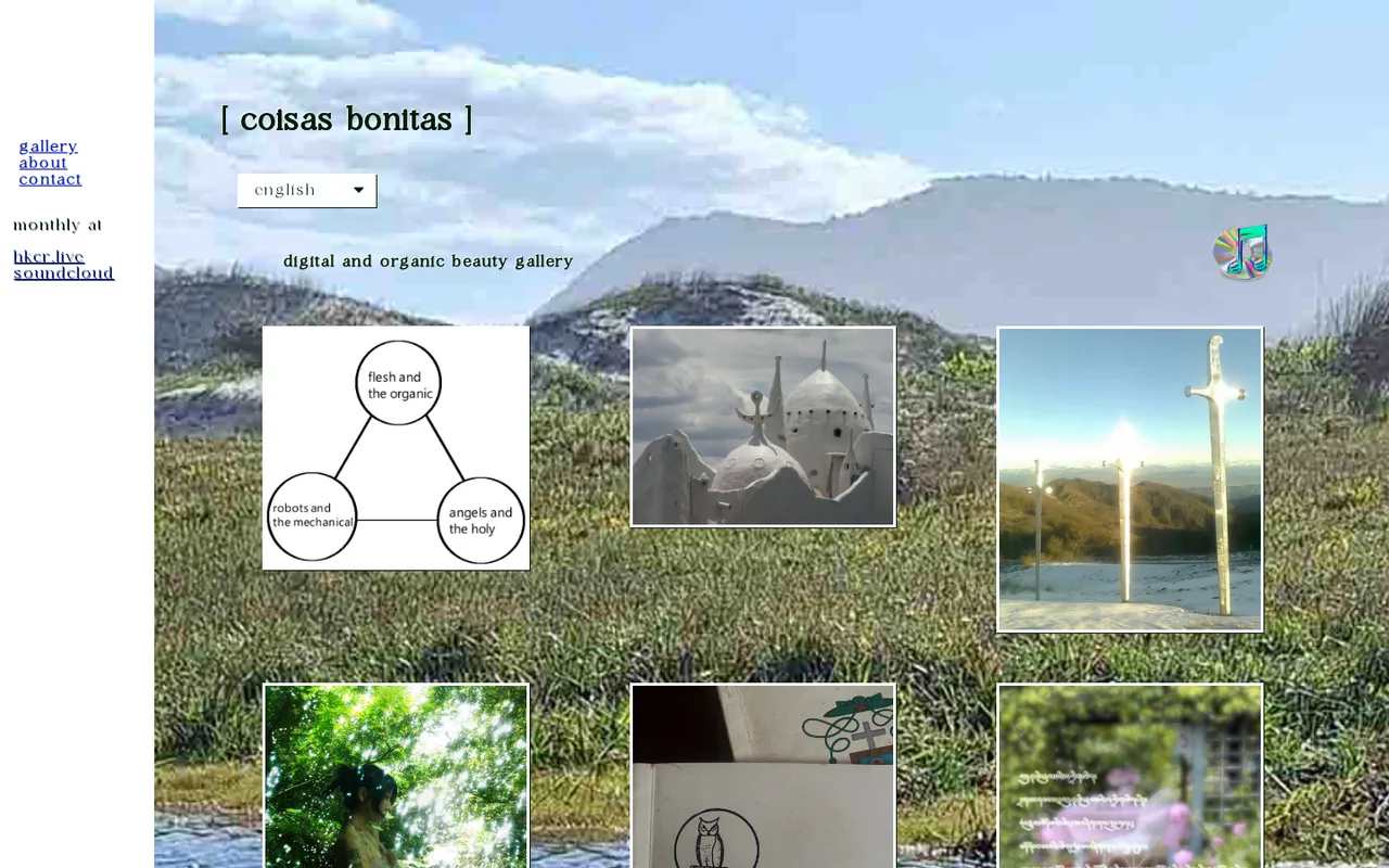 captura do site coisas bonitas